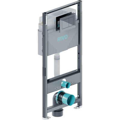 Комплект RIVO SYSTEMS Инсталляция для унитаза со сливным баком RIVO Set A + Панель смыва RIVO Touch Line Хром глянцевый