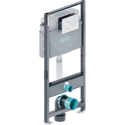 Комплект RIVO SYSTEMS Инсталляция для унитаза со сливным баком RIVO Set A + Панель смыва RIVO Touch Neo Белый глянцевый