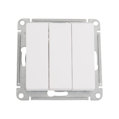 3-клавишный выключатель Systeme Electric Atlasdesign лотос сх.1+1+1, 10ах, механизм