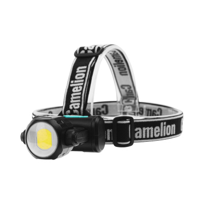 Фонарь налобный аккум Camelion LED53402 3,7В, черн, COB+LED, 3,5 Вт, 4 реж, Type-C, блист