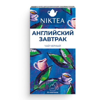 Чай NIKTEA "Английский завтрак" черный, 25 пакетиков в конвертах по 2 г, TALTHA-DP0082