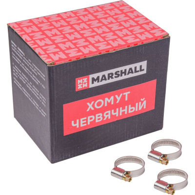 Хомут червячный MARSHALL 20-32 мм (нержавеющая сталь; кратность - 100 шт)