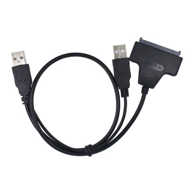 Адаптер PALMEXX ADP009 USB2.0(m)-SATA(m), разъём для доп.питания, 0.3м, чёрный PX/CBL-USB20-SATA