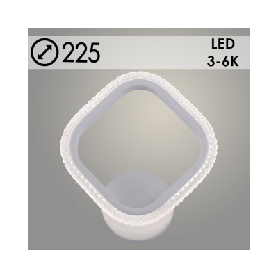 Бра Росток DK6335A/1 WT белый 18W LED 3000K-6000K d225, HN24
