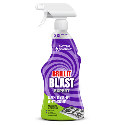 Средство чистящее Brillit Blast Антижир для кухни, с курком, 750мл