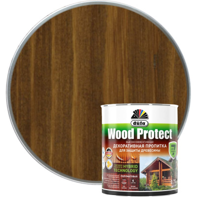 Пропитка для защиты древесины Dufa Wood Protect орех 750 мл