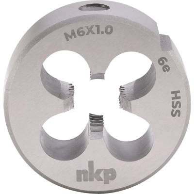 Плашка NKP М6 шаг 1.0мм DINEN22568 HSS 6e 20x7мм