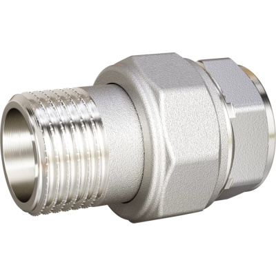 Сгон разъемный (американка) LD Pride DN32 (1 1/4), ВР/НР, латунь, никель, в упаковке