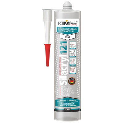 Силакриловый герметик KIM TEC Silacryl 121 серый, 310 мл