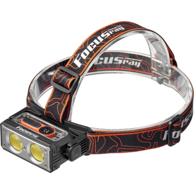 Налобный аккумуляторный фонарь Focusray 1323 акб. 18650 2000 мАН, 200 люмен, цифровой дисплей,USB кабель
