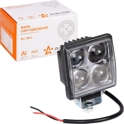 Светодиодная квадратная фара Airline 4 LED направленный свет, 12W