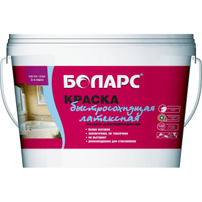 Краска БОЛАРС латексная 2100, 3.0 кг