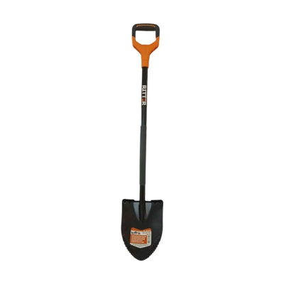 Лопата штыковая RITTER Garden MetalSolid PRO1 (зубчатая, стальной черенок, сварное соединение, ручка 2К)