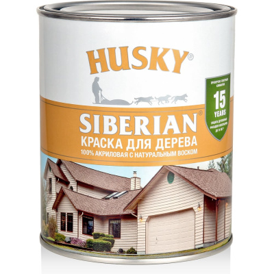 Краска для дерева Акриловая HUSKY SIBERIAN цвет Светлый шалфей 0,9л