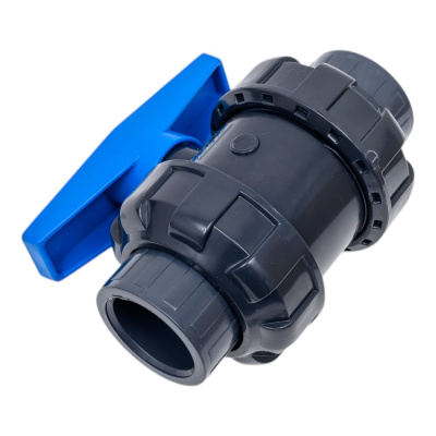 Шаровой кран НПВХ общего применения AQUAVIVA DN 32 мм, с муфтовым окончанием AQVBVD032