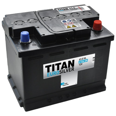 Аккумулятор TITAN EUROSILVER 63.0 VL kamina обратная полярность, 610 А