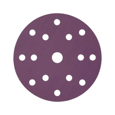 Круг шлифовальный Purple PP627 (150 мм; 15 отверстий; Р500; 100 шт) Hanko