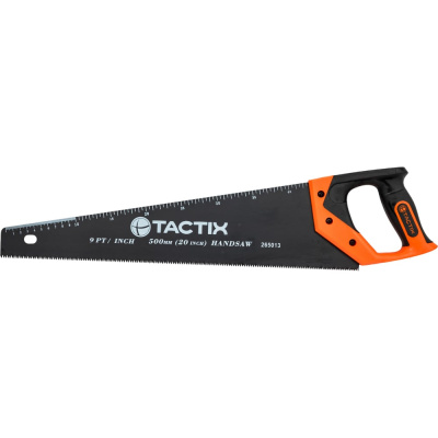 Ножовка по дереву TACTIX 500 мм, с покрытием, зуб 7/8