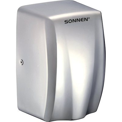 Сушилка для рук высокоскоростная антивандальная SONNEN K2020, 1000Вт, 100м/с, IPX3, 72дБ, металл
