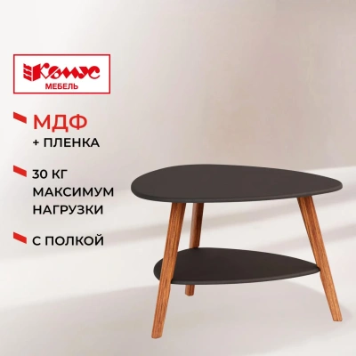 Стол журнальный KF_Комус Мебель Бруклин (9643027502) ст.чер. кв/оп.дуб амер