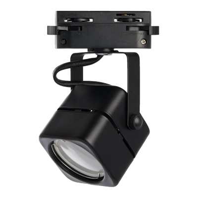 Трековый однофазный светильник на шинопровод FERON GU10, AL190, 50W, 230V, черный