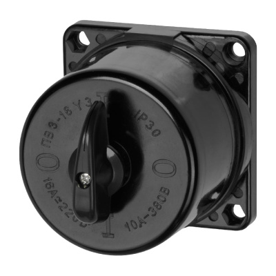 Пакетный выключатель TDM ПВ3-16 3П 16А 220В, карболитовый корпус, IP30 TDM ELECTRIC