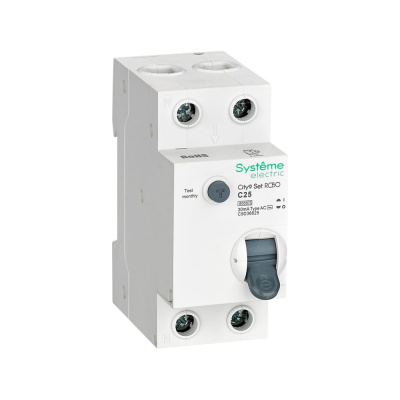 Автоматический выключатель дифференциального тока (авдт) Systeme Electric City9 set 1p+n с 25а 6ka 30ма тип-aс 230в