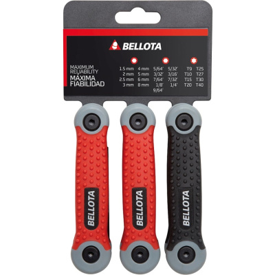 3 складных набора по 8 ключей Bellota Allen и Torx