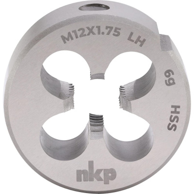 Плашка NKP левая М12 шаг 1.75мм DINEN22568 HSS 6g 38x14мм