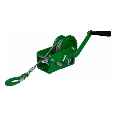 Ручная барабанная лебедка HITCH HW 1100 кг, канат 10 м