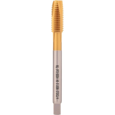 Машинный метчик H-Tools М8 шаг 1.0 мм DIN374 HSSE-TiN
