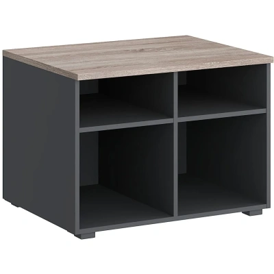 Тумба для оргтех. Комус Мебель К-Loft 241T004 786х616х568 дуб сон.темн/граф