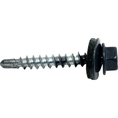 Кровельный саморез КРЕП-КОМП 4,8x35 RAL7024 серый графит 250 шт.