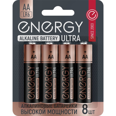 Алкалиновая батарейка ENERGY Ultra LR6/8B (АА)