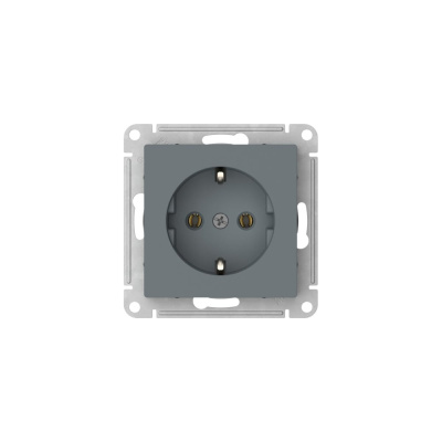 Розетка Systeme Electric ATLASDESIGN с заземлением, 16А, мех., быстрозажим. клем., ГРИФЕЛЬ