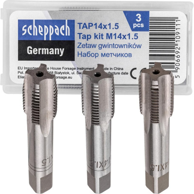 Метчик Scheppach M14x1.5, 3шт