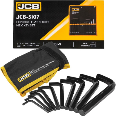 Набор ключей 6-гранных Г-образных JCB 10 предметов