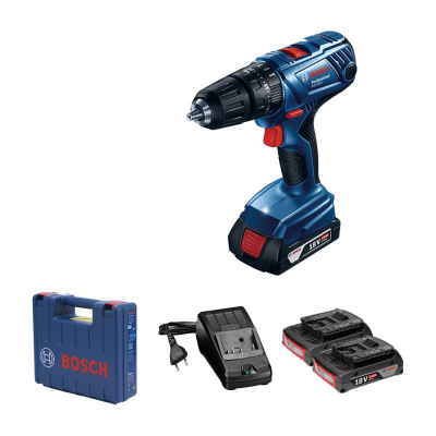 Аккумуляторная ударная дрель-шуруповерт Bosch GSB 180-Li GBA 18V 2.0 Ah