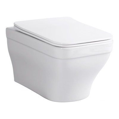 Подвесной унитаз Aquanet Elegant W с сидением (Soft Close-SLIMSEAT), с Rimless