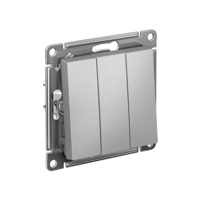 Механизм Systeme Electric (ранее Schneider Electric) серии AtlasDesign в цвете алюминий выключателя