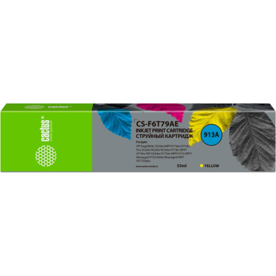 Струйный картридж Cactus 913a желтый, 55 мл, для hp pw 352dw/377dw/pro 477dw/452dw CS-F6T79AE