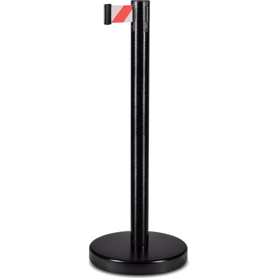 Стойка ограждения RUSBARRIER с лентой 5 м BSLN-327635 BLACK red/white