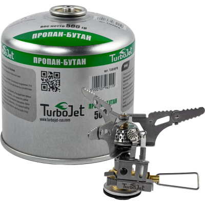 Горелка складная c пьезоподжигом Turbojet TJ345 + баллон TJ800PB TJ380-PB