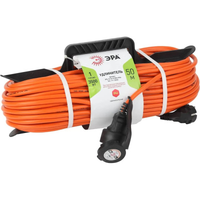 Силовой удлинитель на рамке ЭРА UFx-1e-3x1.5-50m-IP44 с заземлением 1 гнездо 50м ПВС 3х1.5