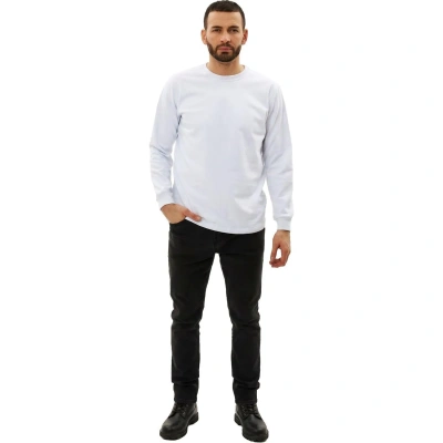 Толстовка 100% хб (240г) без капюшона, цв.белый, размер XXXL