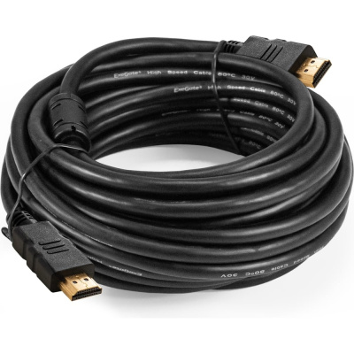 Кабель ExeGate HDMI EX-CC-HDMI-7.5F 19M /19M, 7,5м, v1.4b, ферритовые кольца, позолоченные контакты