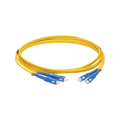 Патч-корд оптический LANMASTER LSZH, дуплексный, SC/UPC-SC/UPC, SM OS2, 10 м