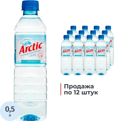 Вода питьевая Arctic негаз ПЭТ 0,5л