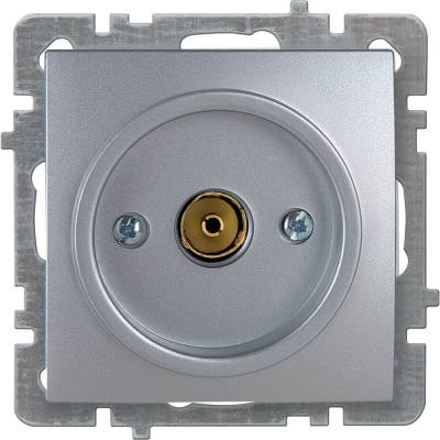 Механизм розетки NILSON 1СП тв конечный серебро Touran metallic