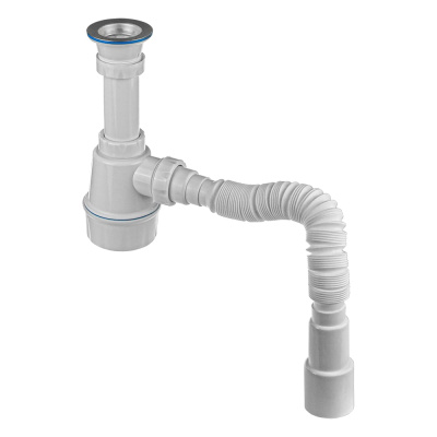 Сифон для кухни MasterProf 1.1/2" х 40 (вып.с нерж.реш.),с г. т. 40 х